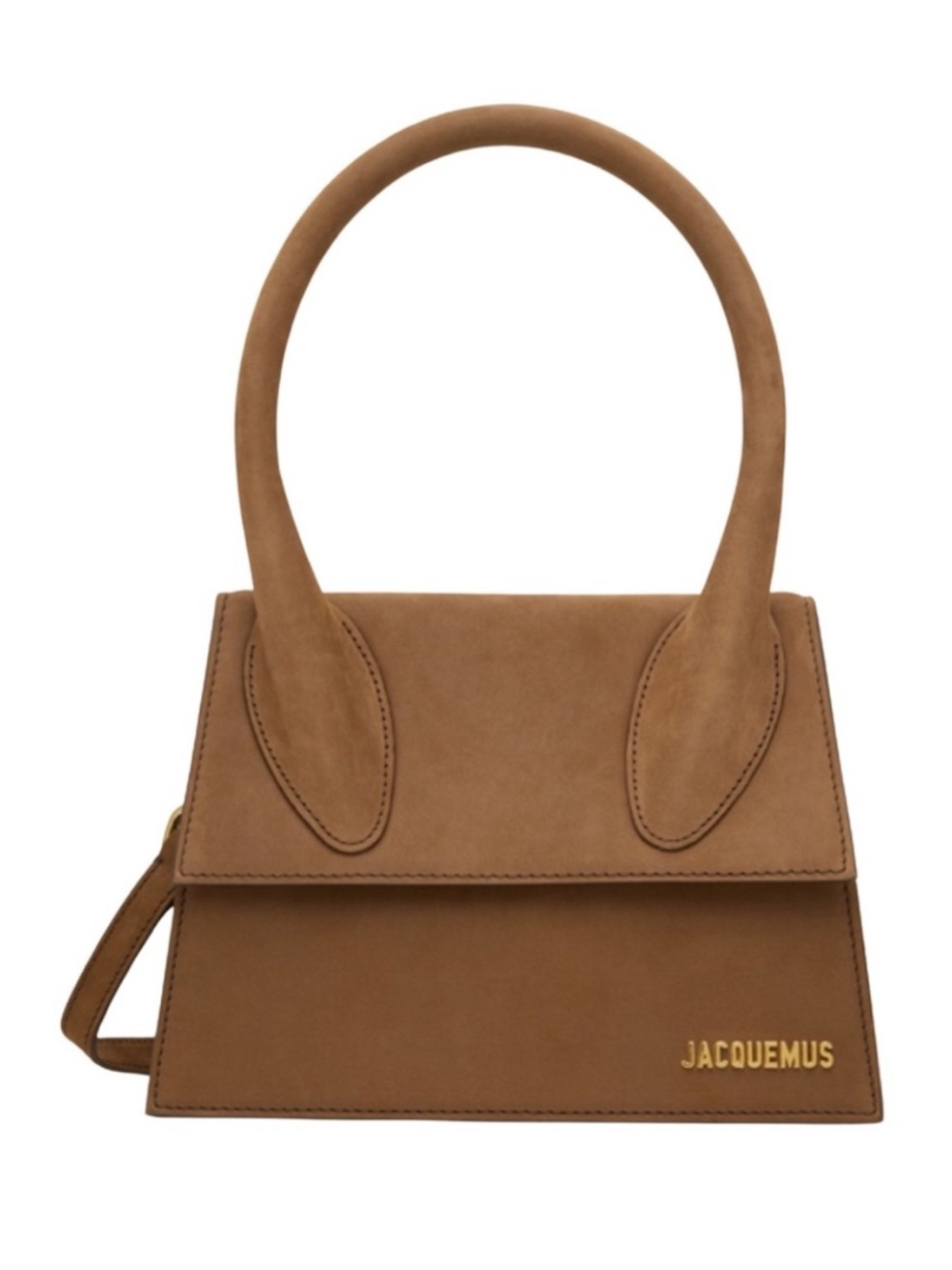 JACQUEMUS The Large Chiquito Grand suede top handle bag